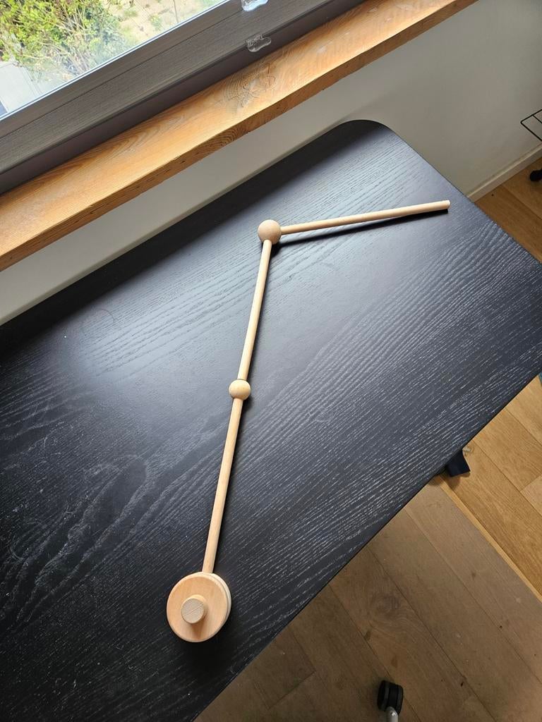 Houten houder mobiel voor box baby, Ophalen, Zo goed als nieuw, Rond