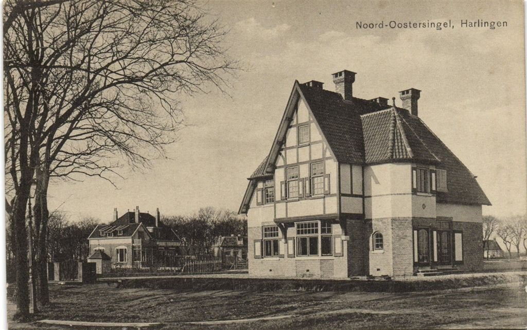 Noord-Oostersingel, Harlingen - ongelopen, Verzenden, 1920 tot 1940, Ongelopen, Friesland