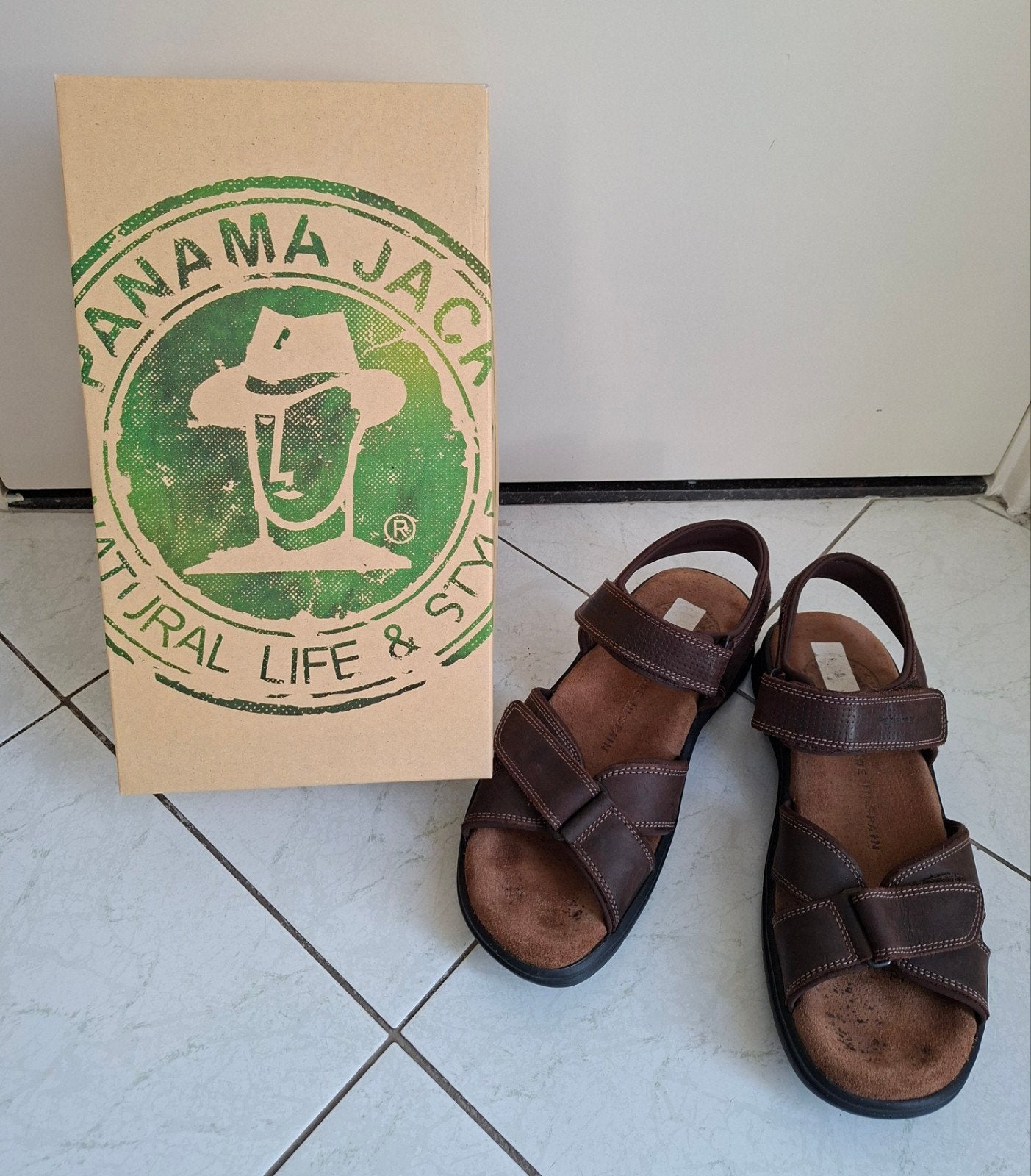 Nette Heren PANAMA JACK SANDALEN Mt 44, Sandalen, Bruin, Ophalen of Verzenden, Zo goed als nieuw