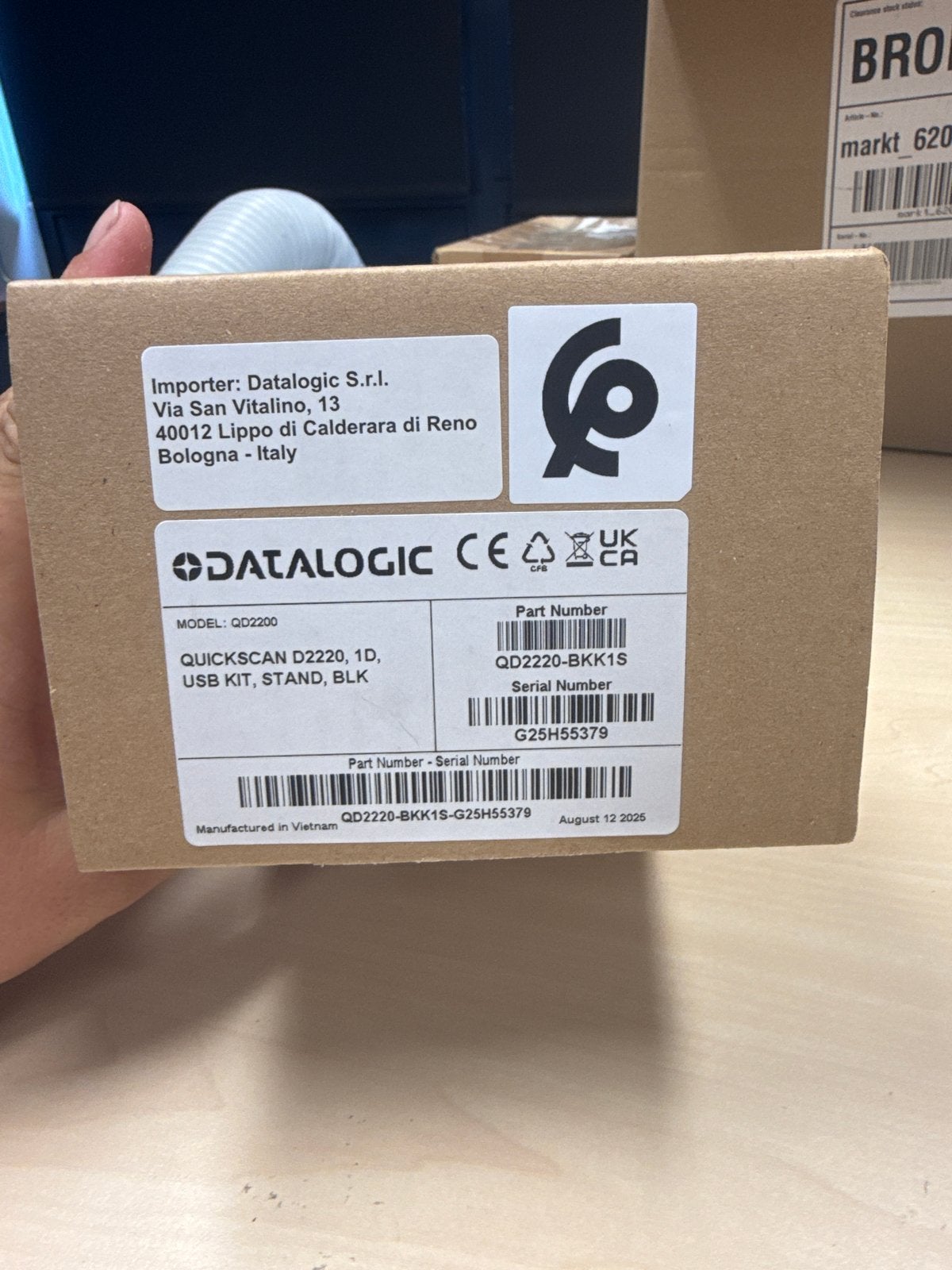 Datalogic QuickScan D2220 Barcodescanner USB Kit Zwart, Ophalen, Overige, Datalogic, Onbekend