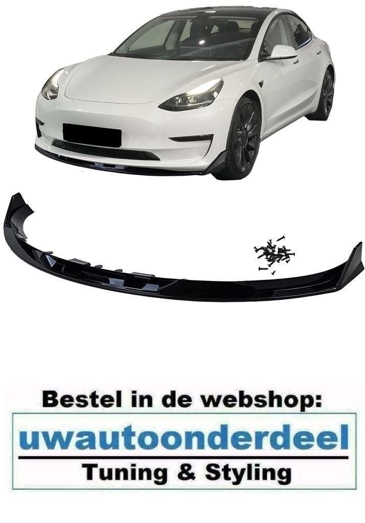 Spoiler Voorspoiler Splitter Lip Glans Zwart Voor Tesla Mode