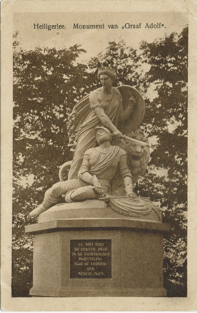 Heiligerlee – Monument ‘Graaf Adolf’., Ophalen of Verzenden, Voor 1920, Ongelopen, Groningen