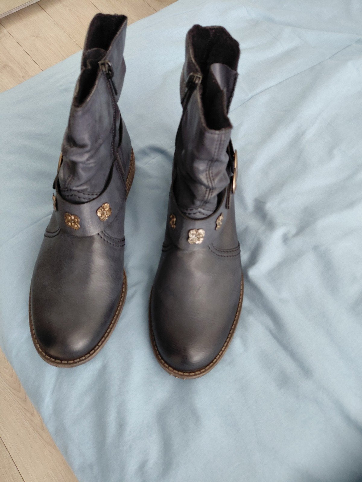 te koop blauwe enkellaarsjes, Kleding | Dames, Ophalen, Blauw, Lage of Enkellaarzen, Nieuw