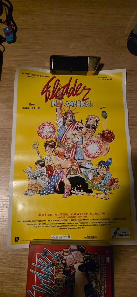 Originele Filmposter Flodder in Amerika, Verzamelen, Posters, Ophalen of Verzenden, A1 t/m A3, Film en Tv, Rechthoekig Staand