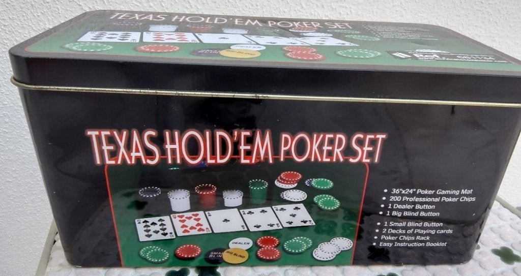 Texas hold'em Pokerset, Ophalen of Verzenden, Zo goed als nieuw