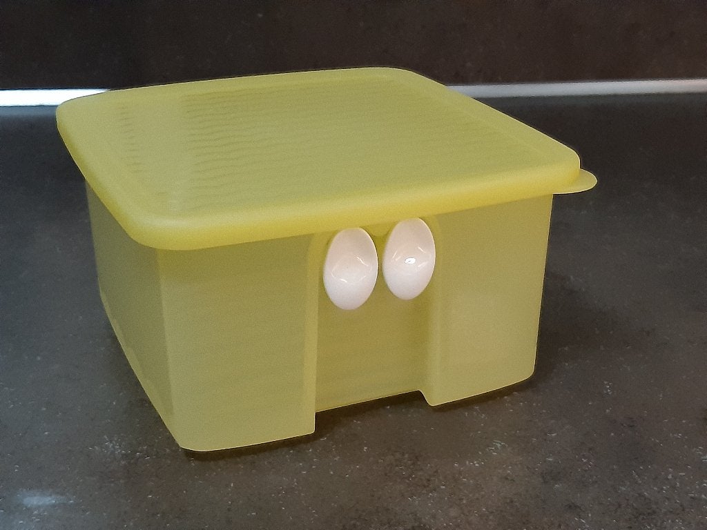 Tupperware koelkast fridge smart 1 ltr geel, Ophalen of Verzenden, Zo goed als nieuw, Geel, Overige typen