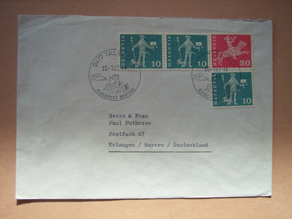 BM   Zwitserland Brief 3x 697+698, Postzegels en Munten, Brieven en Enveloppen | Buitenland, Ophalen of Verzenden, Envelop