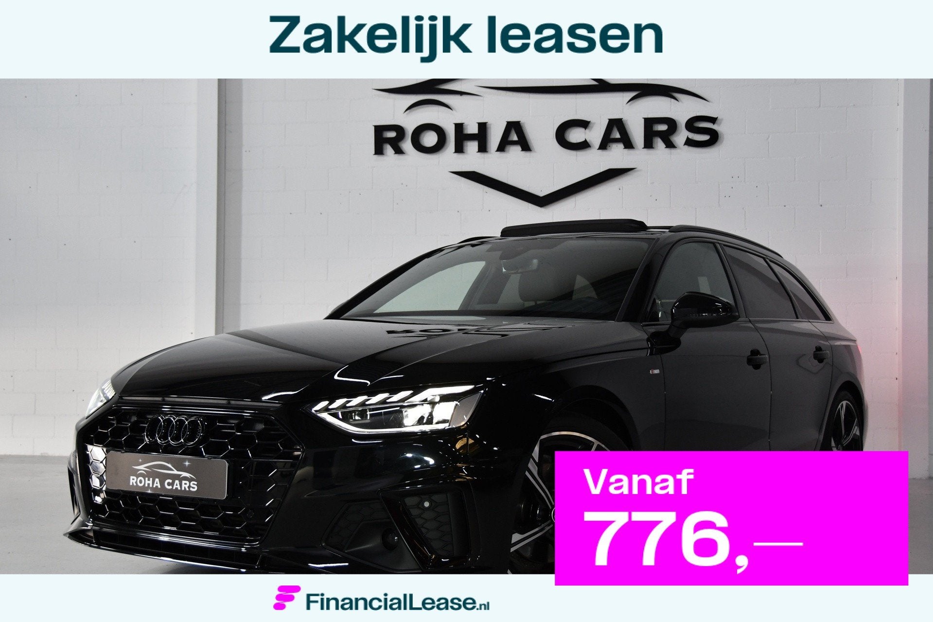 Audi A4 Avant 40 TFSI 3x S-line Full option*Pano*B&O*Sideass, 15 km/l, Gebruikt, Zwart, 4 cilinders