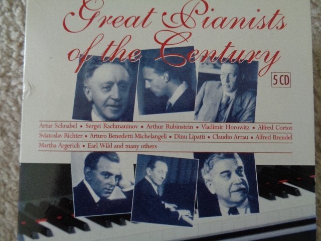 5x CD Great Pianists of the Century, Ophalen of Verzenden, Classicisme, Zo goed als nieuw, Kamermuziek