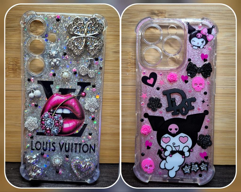 Unieke iPhone Hoesjes met Glitter en Design, Telecommunicatie, Kunststof, Overige merken, Nieuw, Hoesje of Tasje
