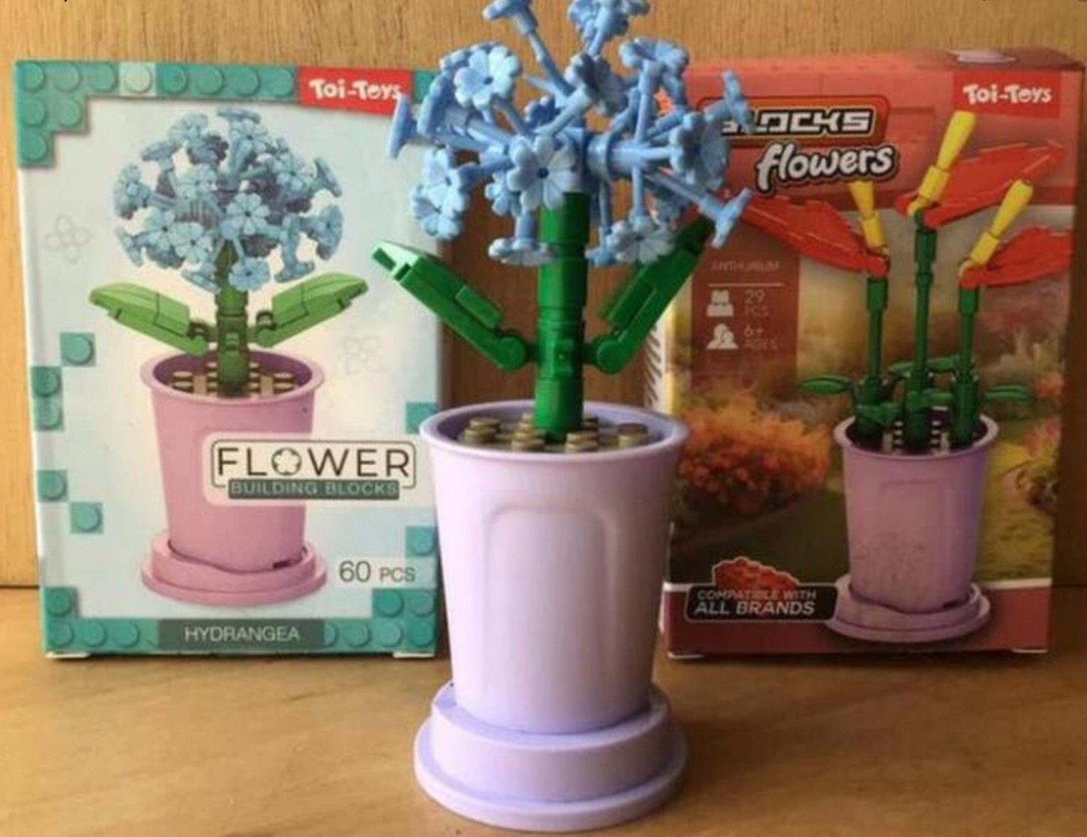 Mini blocks flowers - Anthurium & Hydrangea, Ophalen of Verzenden, Zo goed als nieuw, Overige merken