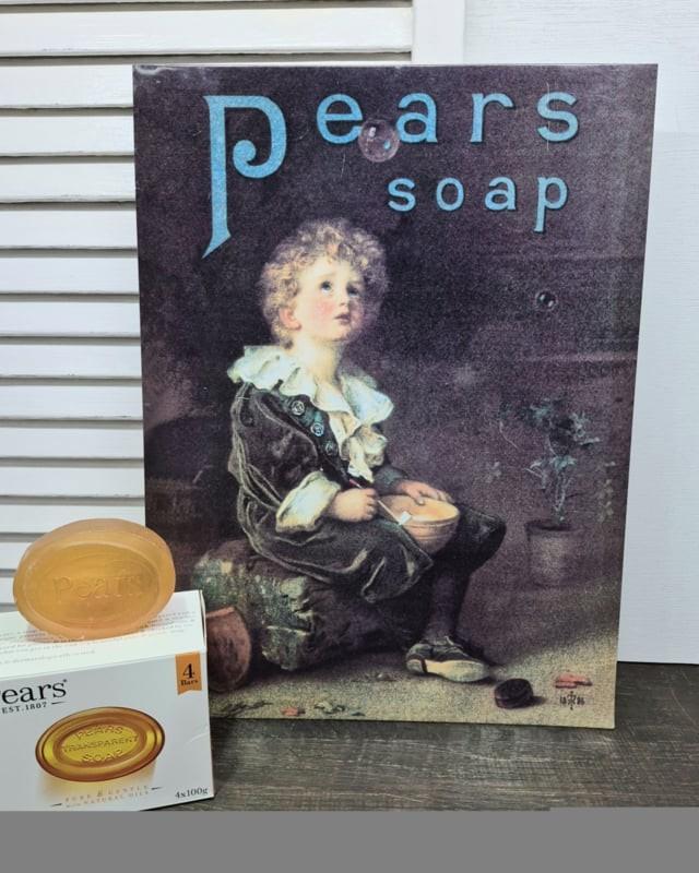 Blikken reclame plaat Pears zeep, Ophalen of Verzenden