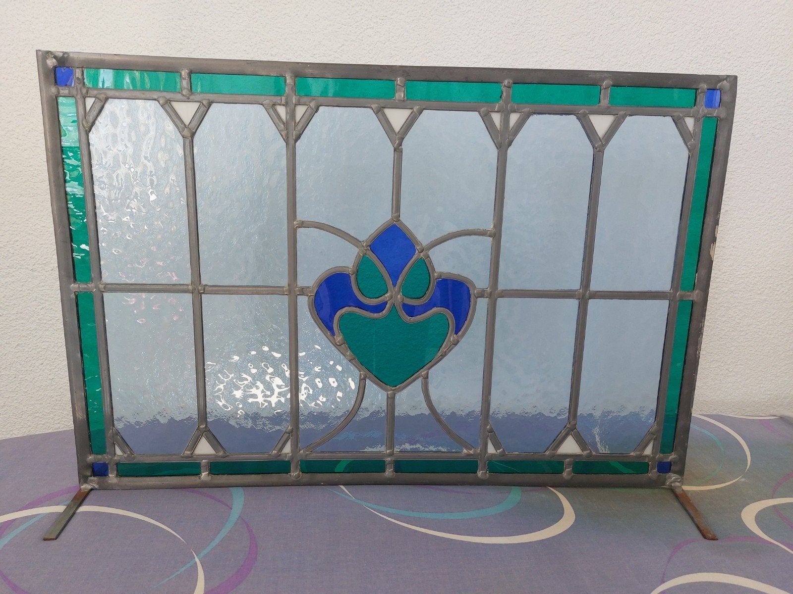 Prachtig Glas in Lood Raam - Uniek Design, Ophalen, Minder dan 80 cm, Overige typen, Zo goed als nieuw
