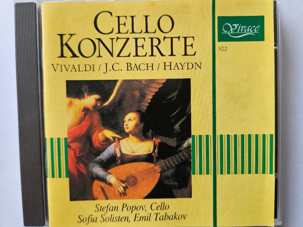 Cello concerten JC Bach Haydn Vivaldi - Popov - Vivace G502, Kamermuziek, Ophalen of Verzenden, Zo goed als nieuw, Barok