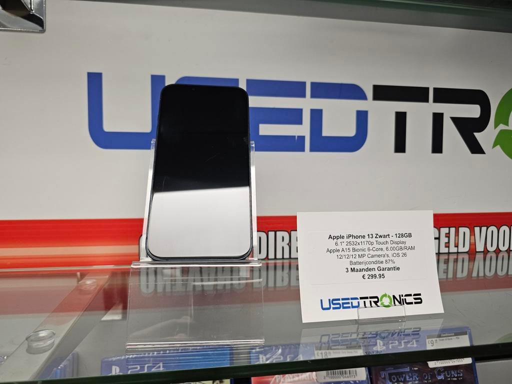 iPhone 13 Zwart 128 GB - Nieuwstaat, 128 GB, Zwart, IPhone 13, Ophalen of Verzenden