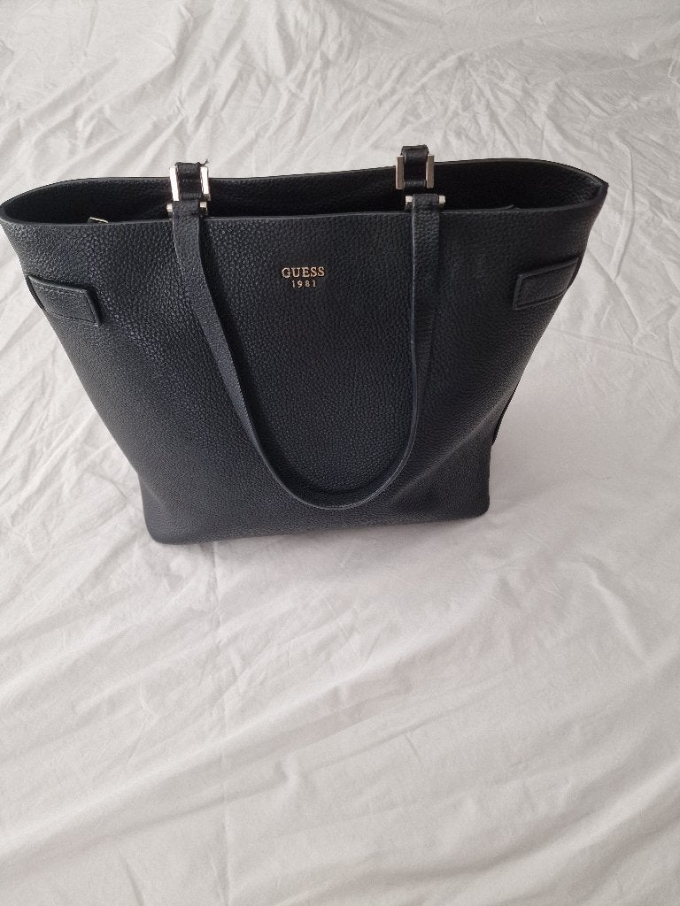 Zwarte Tas GUESS, Ophalen of Verzenden, Zo goed als nieuw, Zwart, Handtas