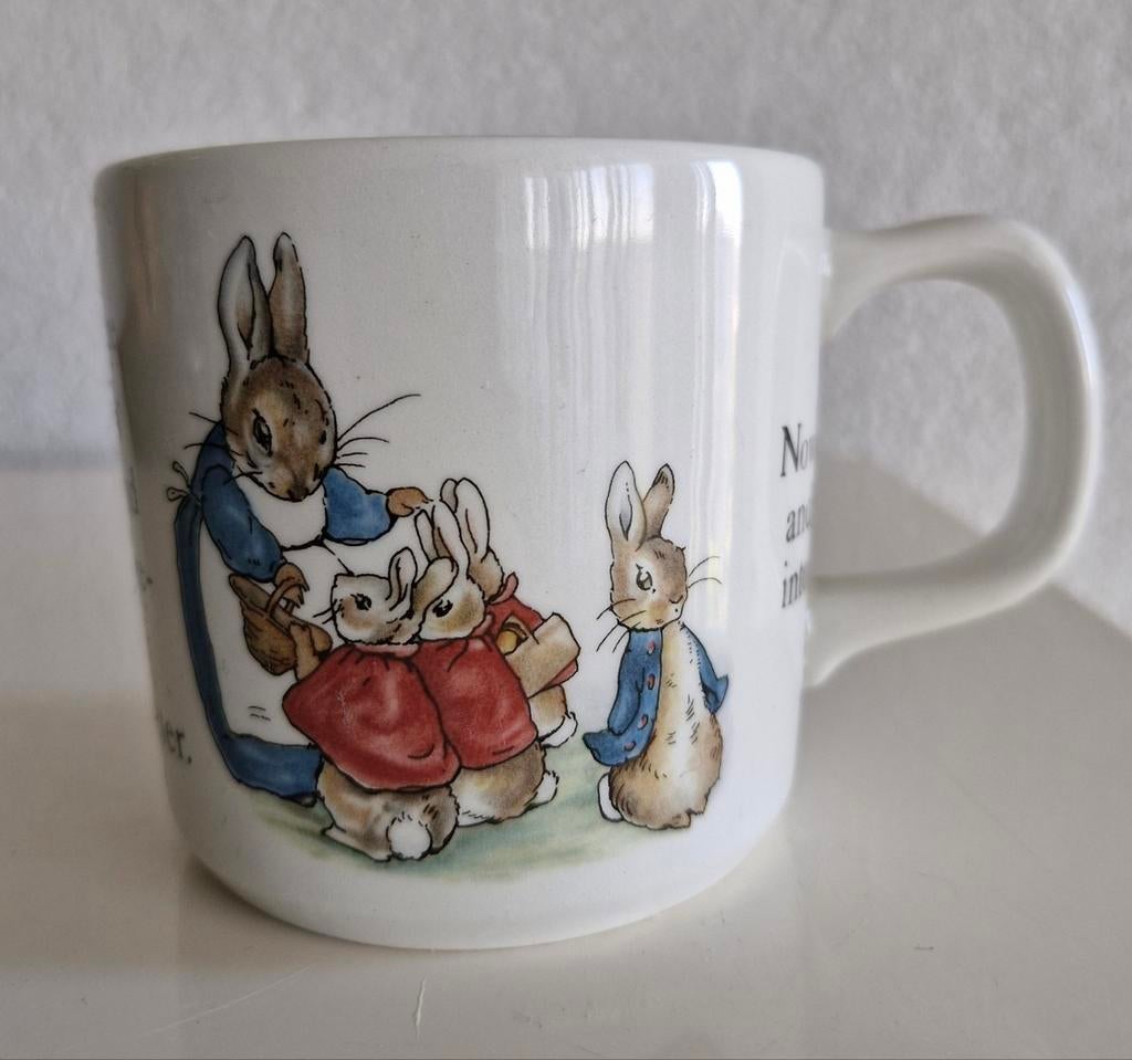 Wedgwood Beker Peter Rabbit, Ophalen of Verzenden, Zo goed als nieuw, Wedgwood, Kop(pen) en/of Schotel(s)