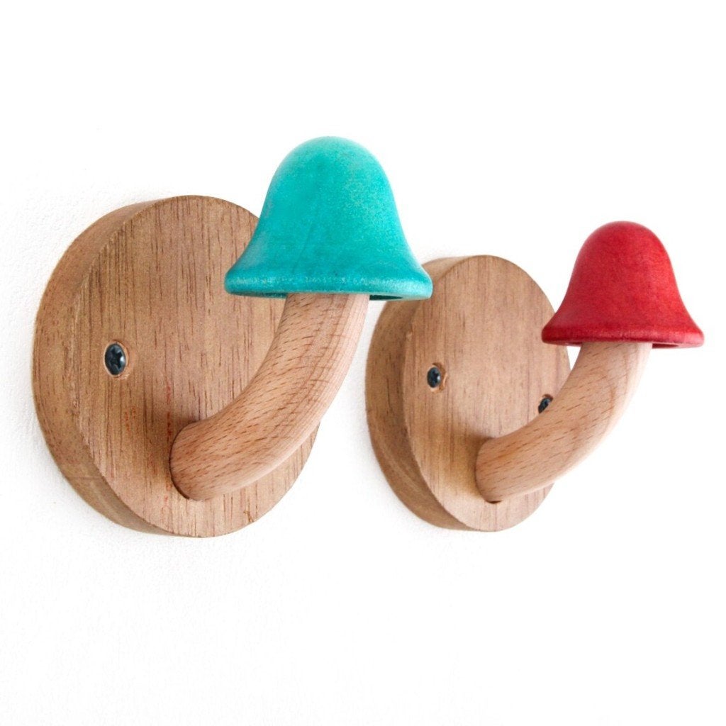 Nordic Design - 4 stuks - kapstok - paddenstoel- kinderkamer, Overige merken, Nieuw, Ophalen of Verzenden, Kapstokje