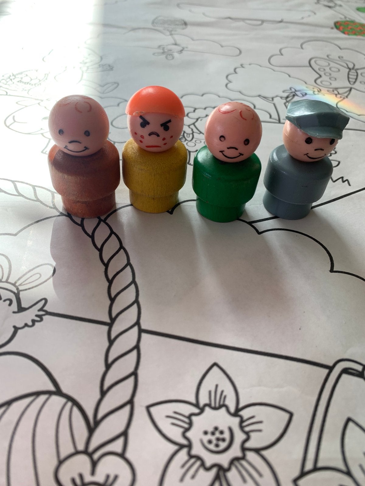 VINTAGE Fisher Price ,,echte” houten poppetjes, Ophalen of Verzenden, Zo goed als nieuw