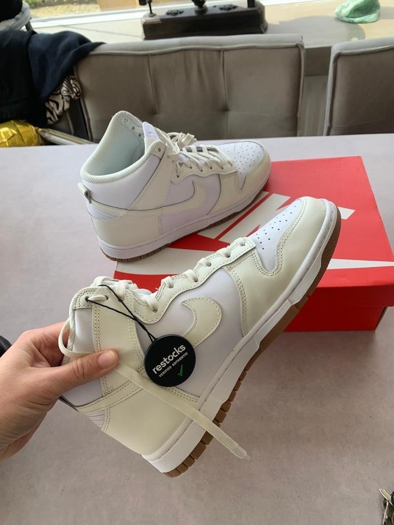 Nike Dunk High Trainers in wit en zeilcrème, Wit, Nike, Nieuw, Ophalen of Verzenden