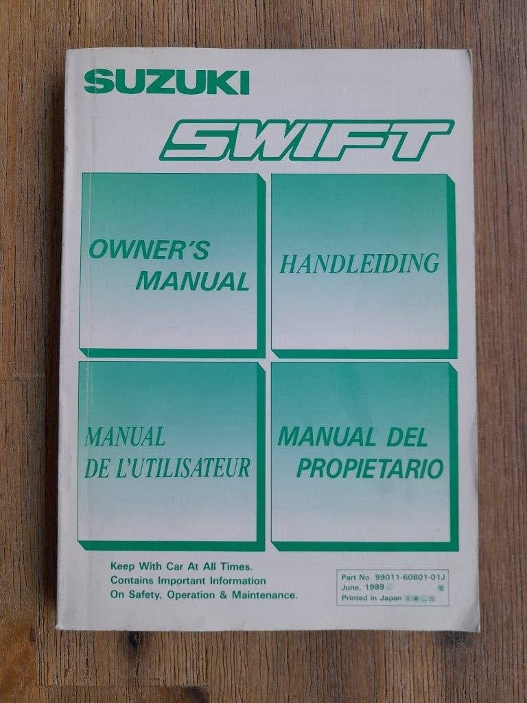 INSTRUCTIEBOEKJE - Origineel - SUZUKI SWIFT - Model: 1989, Verzenden