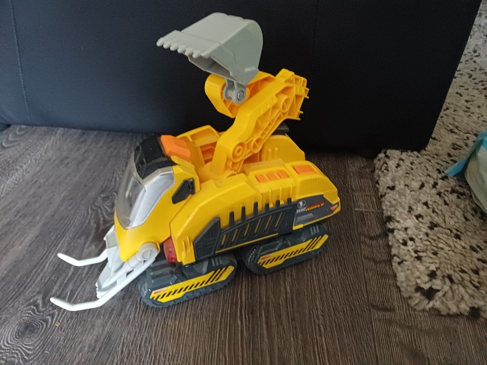 Gele speelgoed graafmachine met rupsbanden incl. Batterijen, Kinderen en Baby's, Speelgoed | Speelgoedvoertuigen, Ophalen of Verzenden