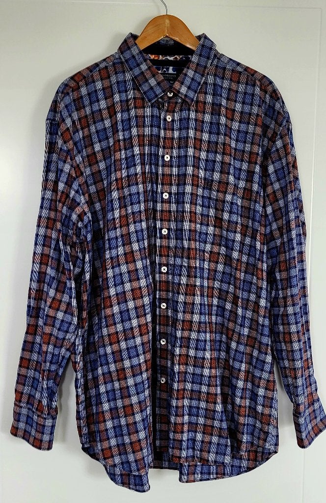 Luxe Giordano Geruit overhemd – maat 3XL, Kleding | Heren, Overhemd, Zo goed als nieuw, Giordano, Verzenden
