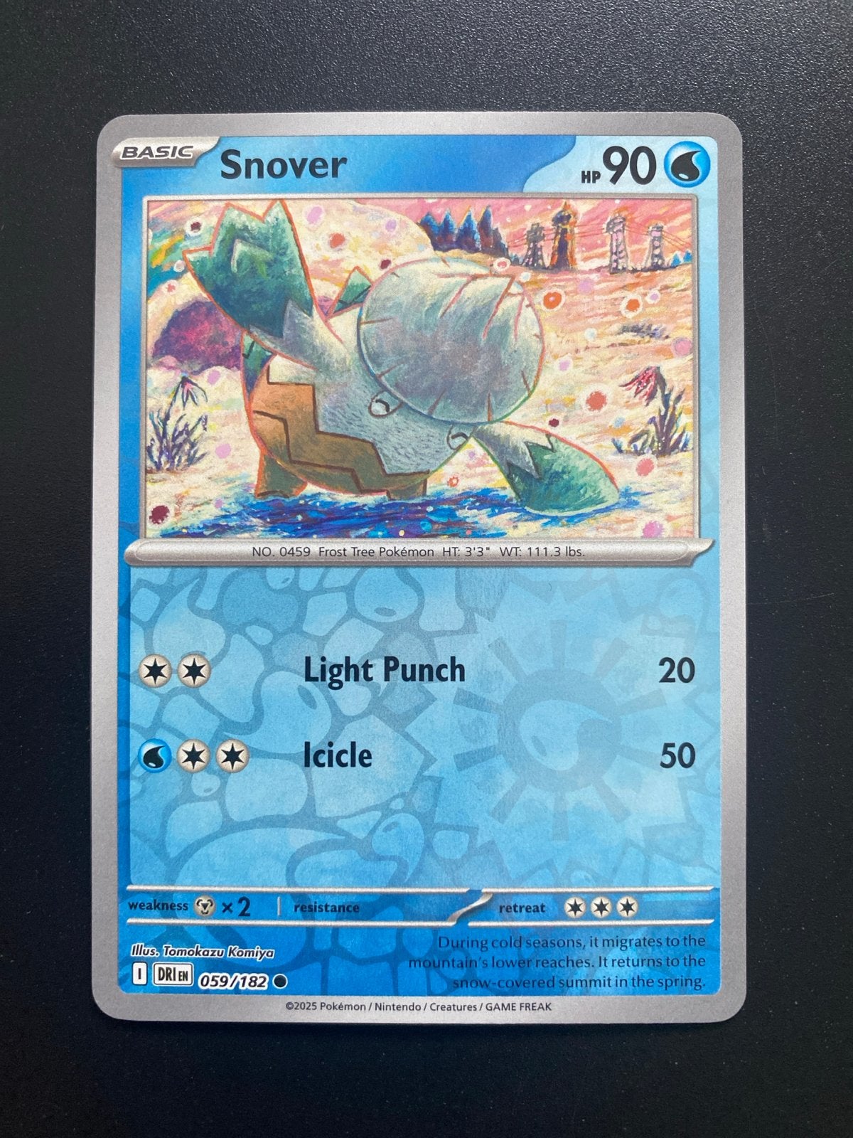 Snover 059/182 Reverse Holo Destined Rivals, Ophalen of Verzenden, Zo goed als nieuw, Losse kaart, Foil