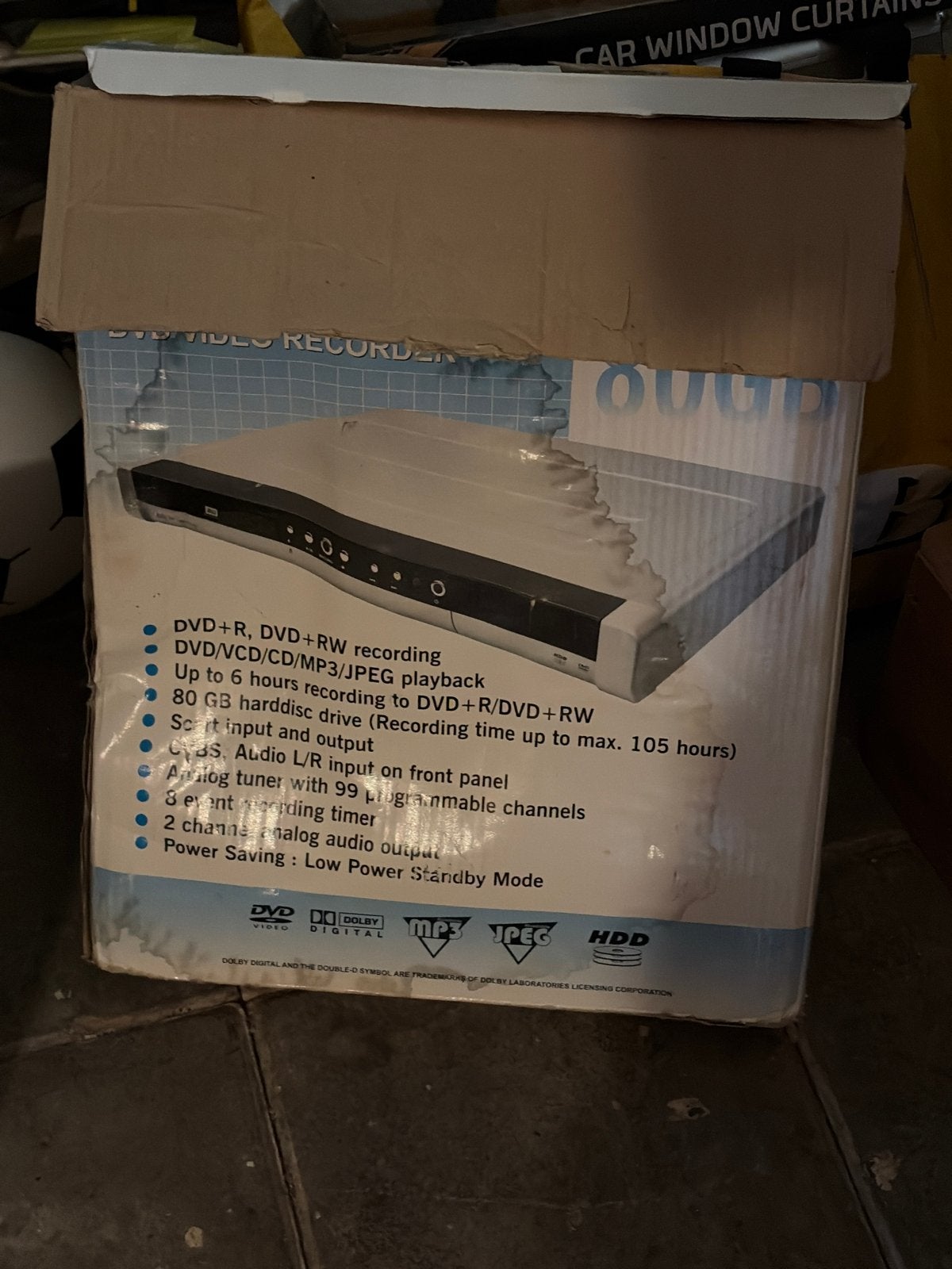DVD Video Recorder met 80 GB HDD en MP3/JPEG afspeel, Audio, Tv en Foto, Videospelers, Ophalen, Gebruikt, Overige typen