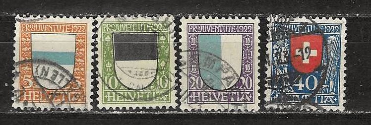 Zwitserland 175-178, Postzegels en Munten, Ophalen of Verzenden, Gestempeld