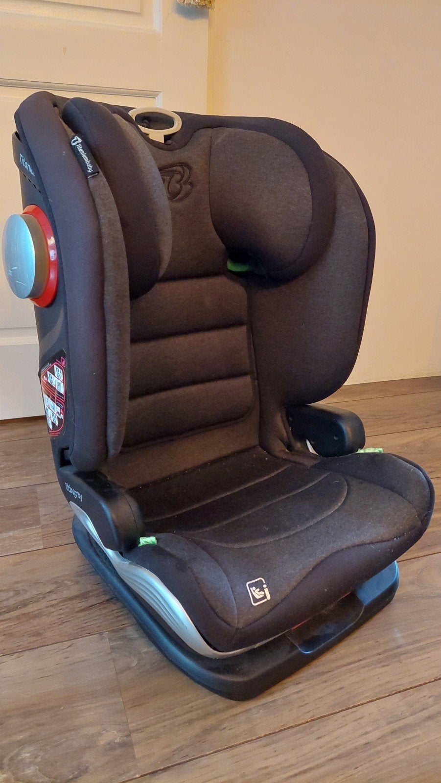 Titaniumbaby Stingray Autostoel - Zwart, Kinderen en Baby's, Autogordel of Isofix, Gebruikt, 15 t/m 36 kg, Verstelbare rugleuning