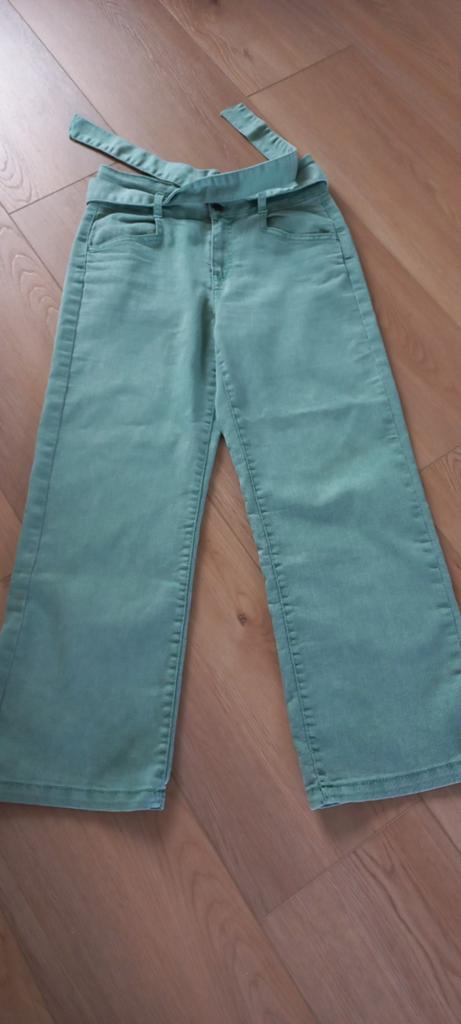 KIABI JEANS GROEN MT 38 KATOEN/ELASTAN WIDE LEG, Maat 38/40 (M), Ophalen of Verzenden, Zo goed als nieuw, Groen
