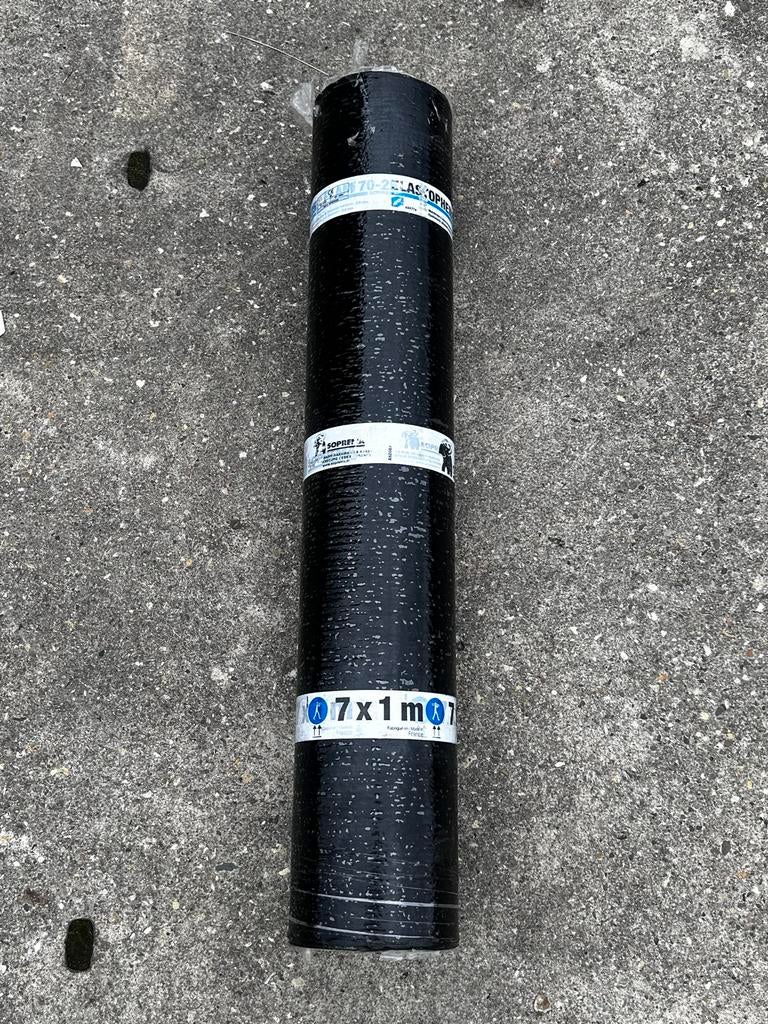 Dakleer - Sopraleme Flam 70-25 - 7x1m, Ophalen, Overige materialen, Zwart, Zo goed als nieuw