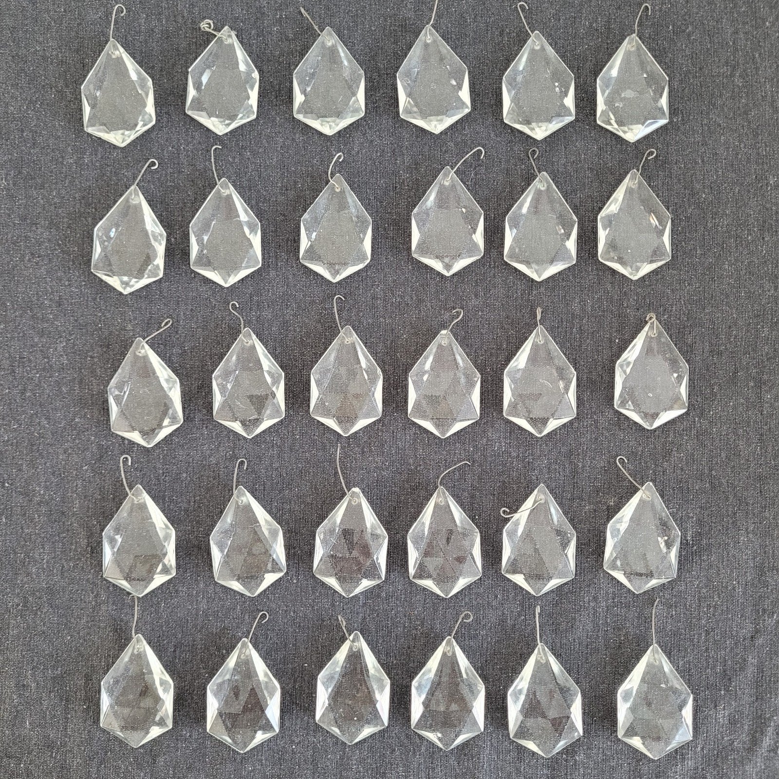 30 pegels diamant vlieger ruit onderdelen kroonluchter, Huis en Inrichting, Lampen | Kroonluchters, Ophalen of Verzenden, Gebruikt