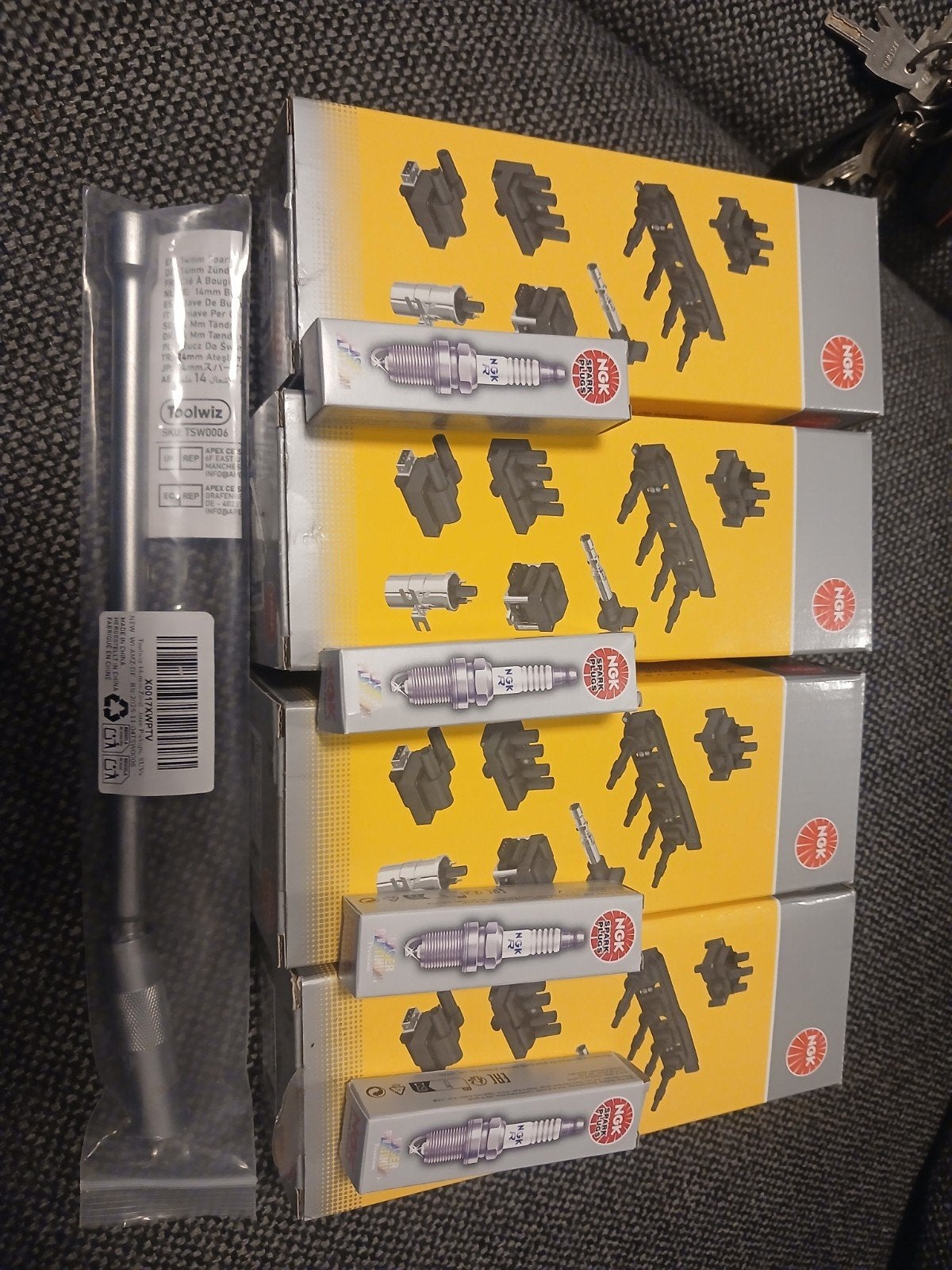 Complete ontstekingsset: Bougies, bobines, bougiesleutel, Auto-onderdelen, Motor en Toebehoren, Ophalen