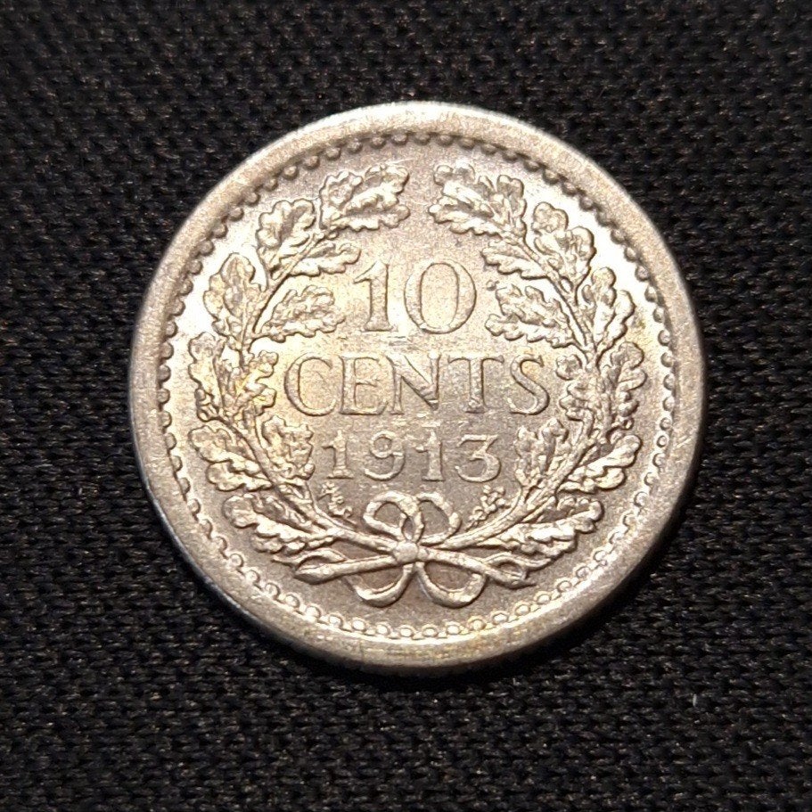 10 cent 1913, Verzenden, Zilver, 10 cent, Koningin Wilhelmina