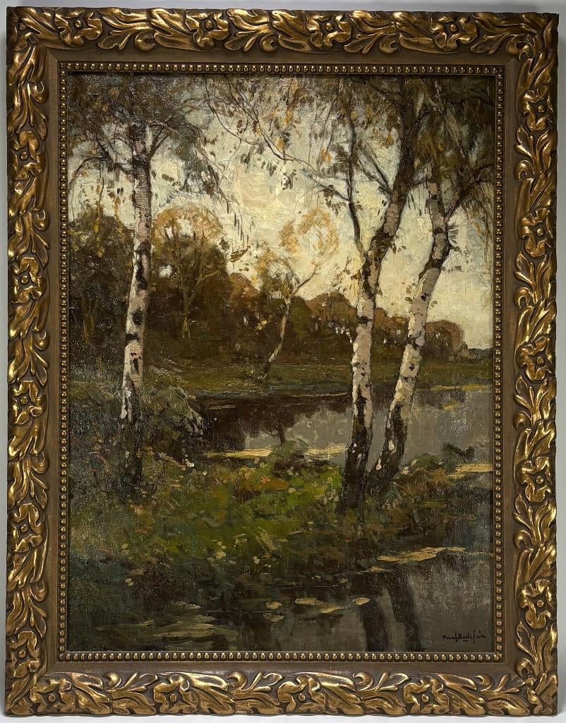 304. Olieverfschilderij, Paul Bodifée - boslandschap., Antiek en Kunst, Kunst | Schilderijen | Klassiek, Ophalen of Verzenden