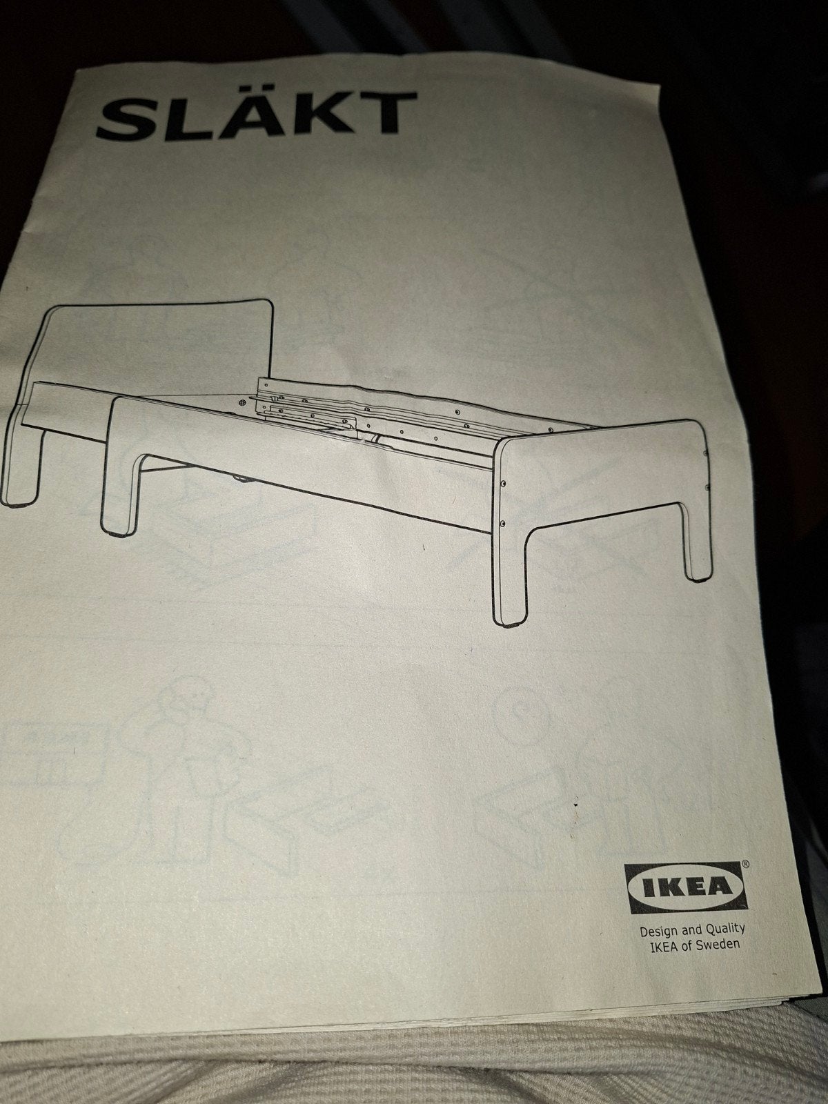 IKEA SLÄKT bedframe - Eenpersoonsbed, Gebruikt, 90 cm, Eenpersoons, Wit