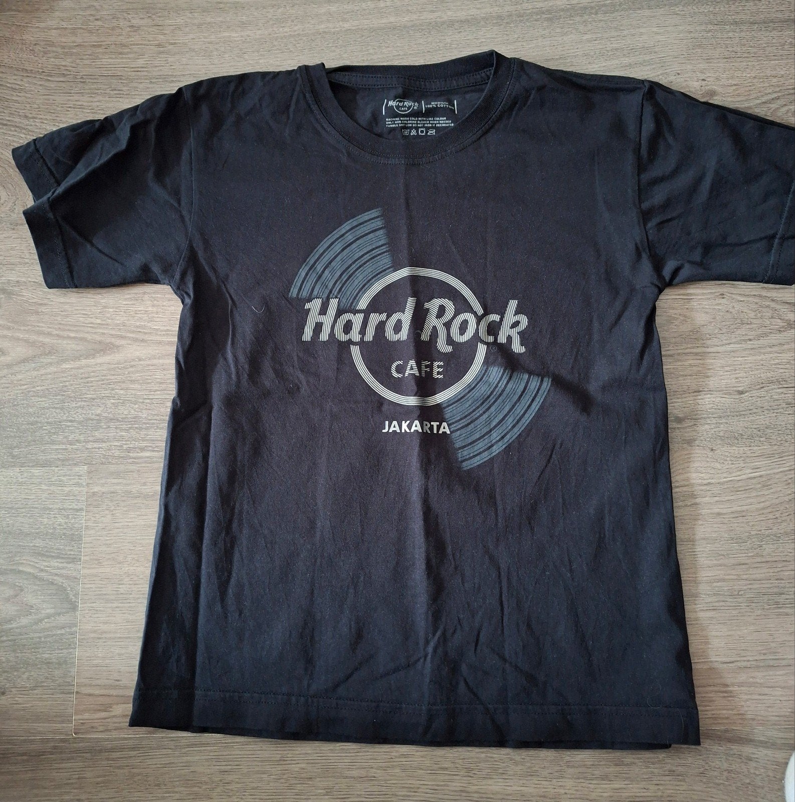 Hard Rock cafe jakarta shirt maat 140, Meisje, Ophalen of Verzenden, Zo goed als nieuw, Hardrock cafe