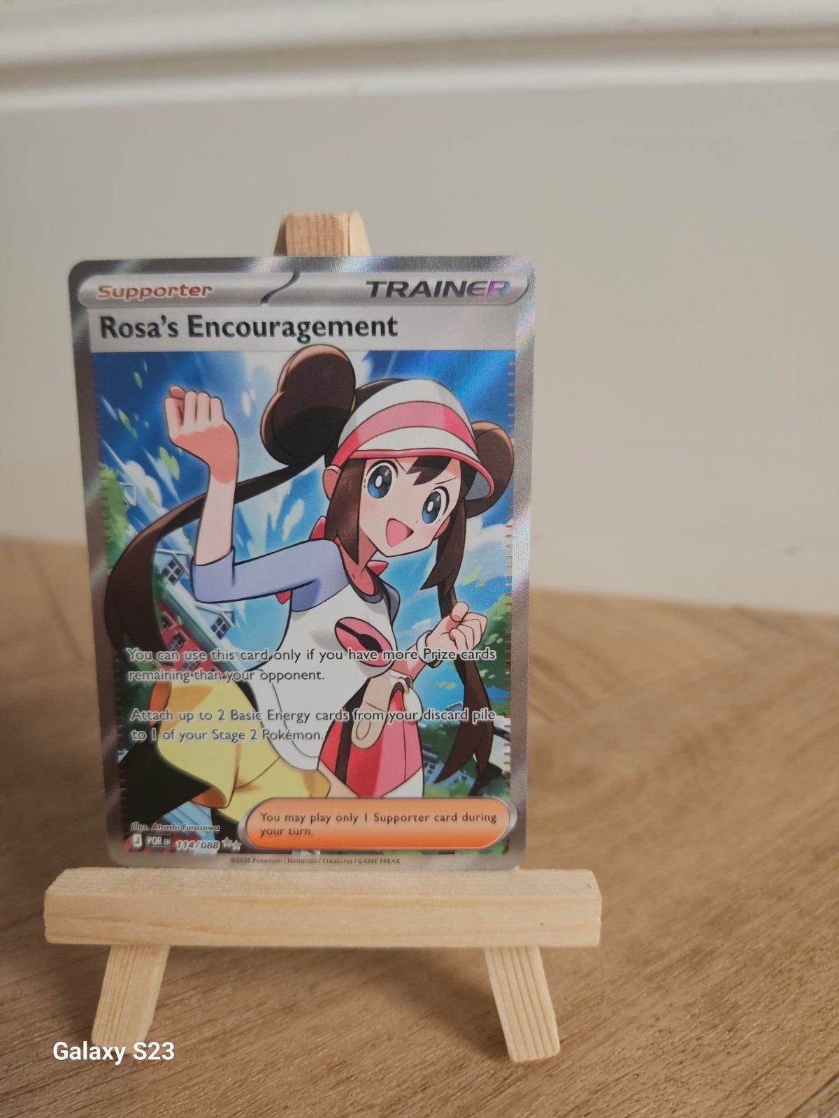 Pokémon TCG: Rosa's Encouragement Supporter Kaart, Ophalen of Verzenden, Zo goed als nieuw, Losse kaart, Foil