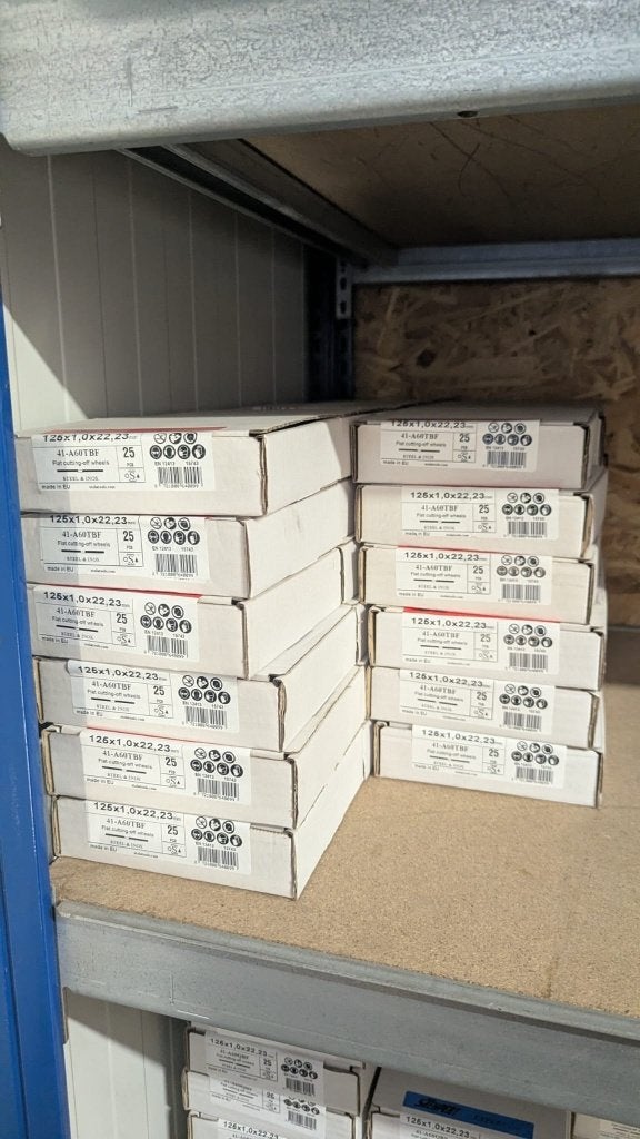 Restpartij Doorslijpschijven 125 x 1.0 mm, Doe-het-zelf en Verbouw, Gereedschap | Slijpmachines, Ophalen of Verzenden, Nieuw, Minder dan 700 watt