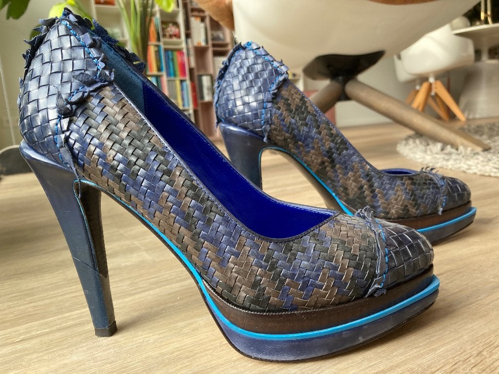 Blauwe pumps van Cole Haan, maat 38, Pumps, Blauw, Ophalen of Verzenden, Zo goed als nieuw