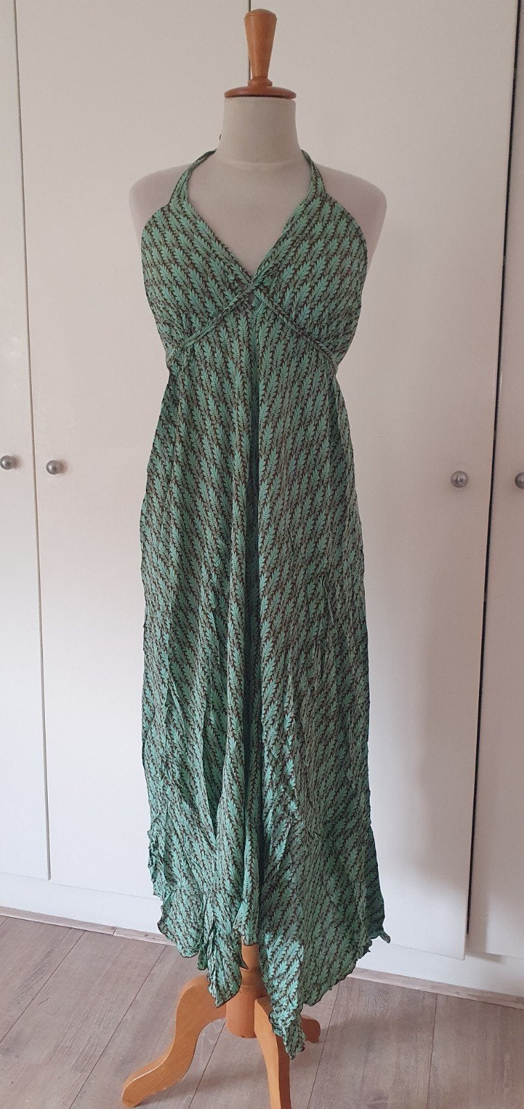 Ibiza tribal jurk - Groen/bruin - One size, Ophalen of Verzenden