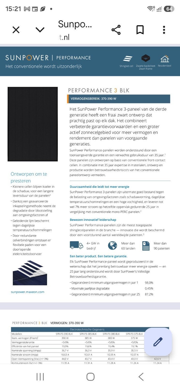 Sunpower p6 en p3 met enphase omvormer, Doe-het-zelf en Verbouw, Zonnepanelen en Toebehoren, Ophalen of Verzenden, Nieuw, Overige typen