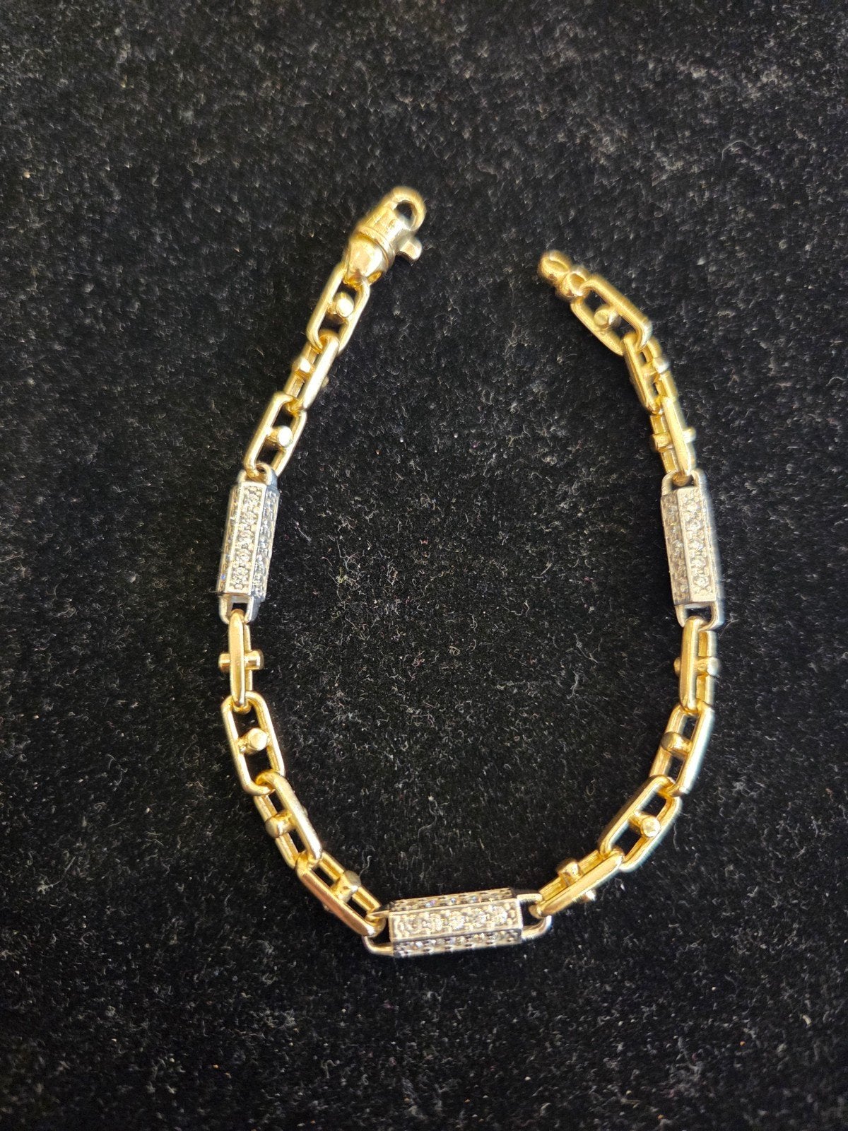 14 k gouden monte carlo armband 21,3 gram, Sieraden, Tassen en Uiterlijk, Armbanden, Ophalen of Verzenden, Nieuw, Goud, Goud