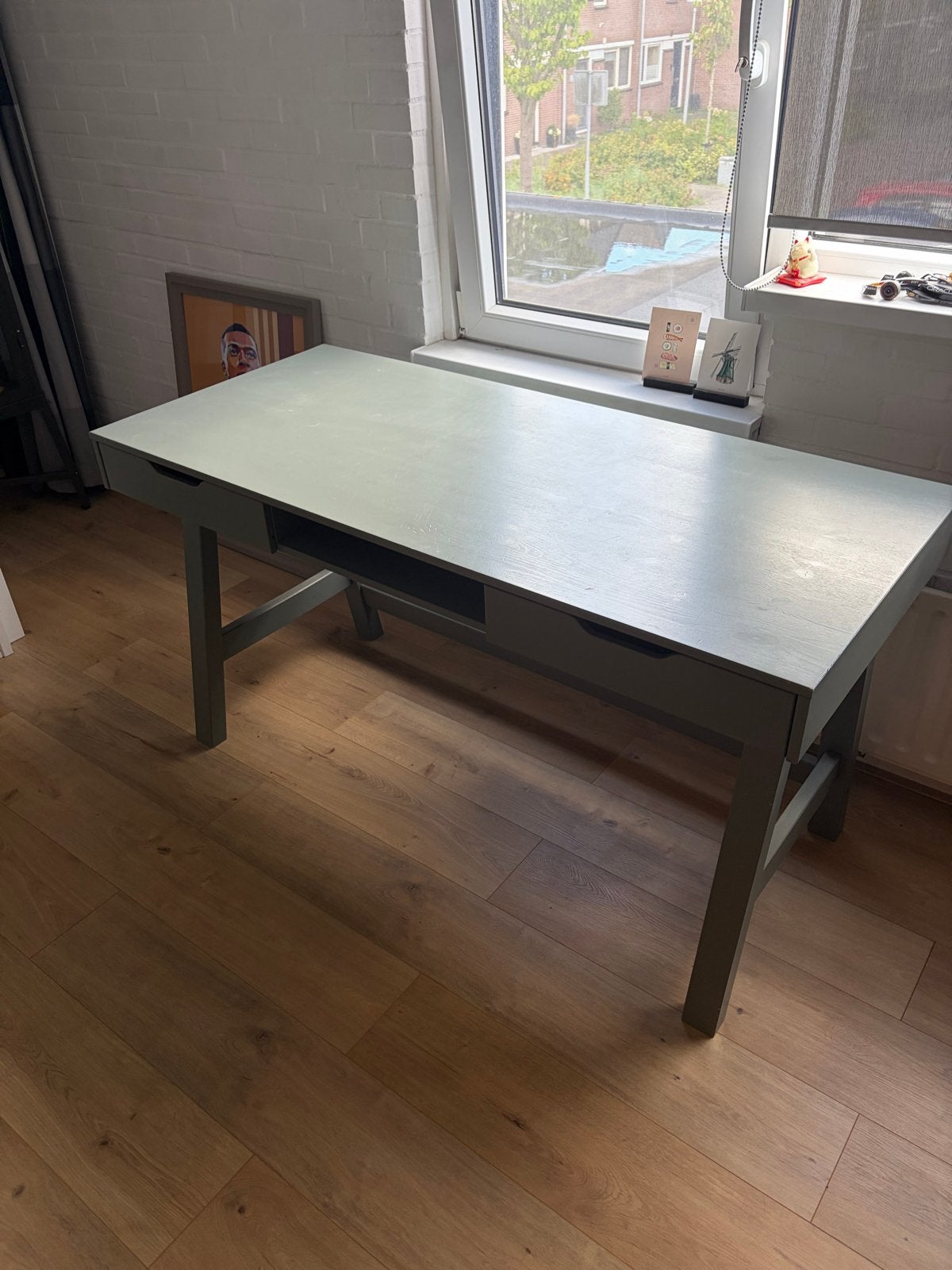 WOOOD bureau Nikki grenen jade groen 75x140x62 cm, Ophalen, Groen, Gebruikt, Overige merken