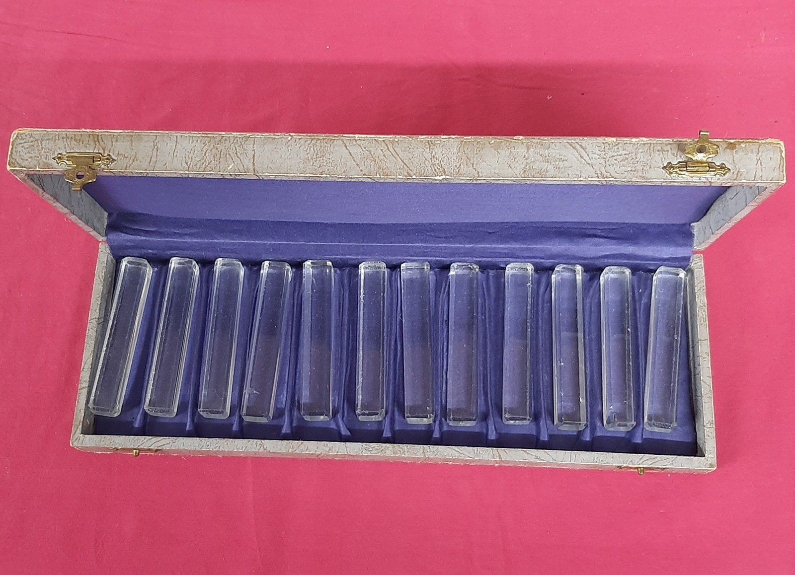 set messenleggers in cassette, Antiek en Kunst, Antiek | Bestek, Ophalen of Verzenden