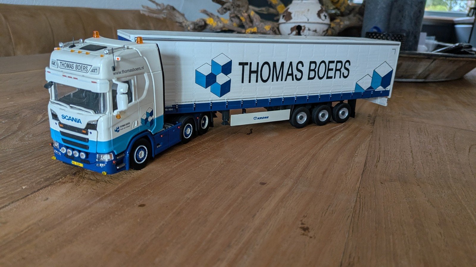 Tekno Scania Thomas Boers, Overige merken, Gebruikt, 1:50 of kleiner, Ophalen of Verzenden