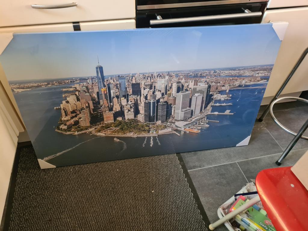 Grote canvas print New York City skyline, 50 tot 75 cm, Ophalen of Verzenden, 100 tot 125 cm, Print