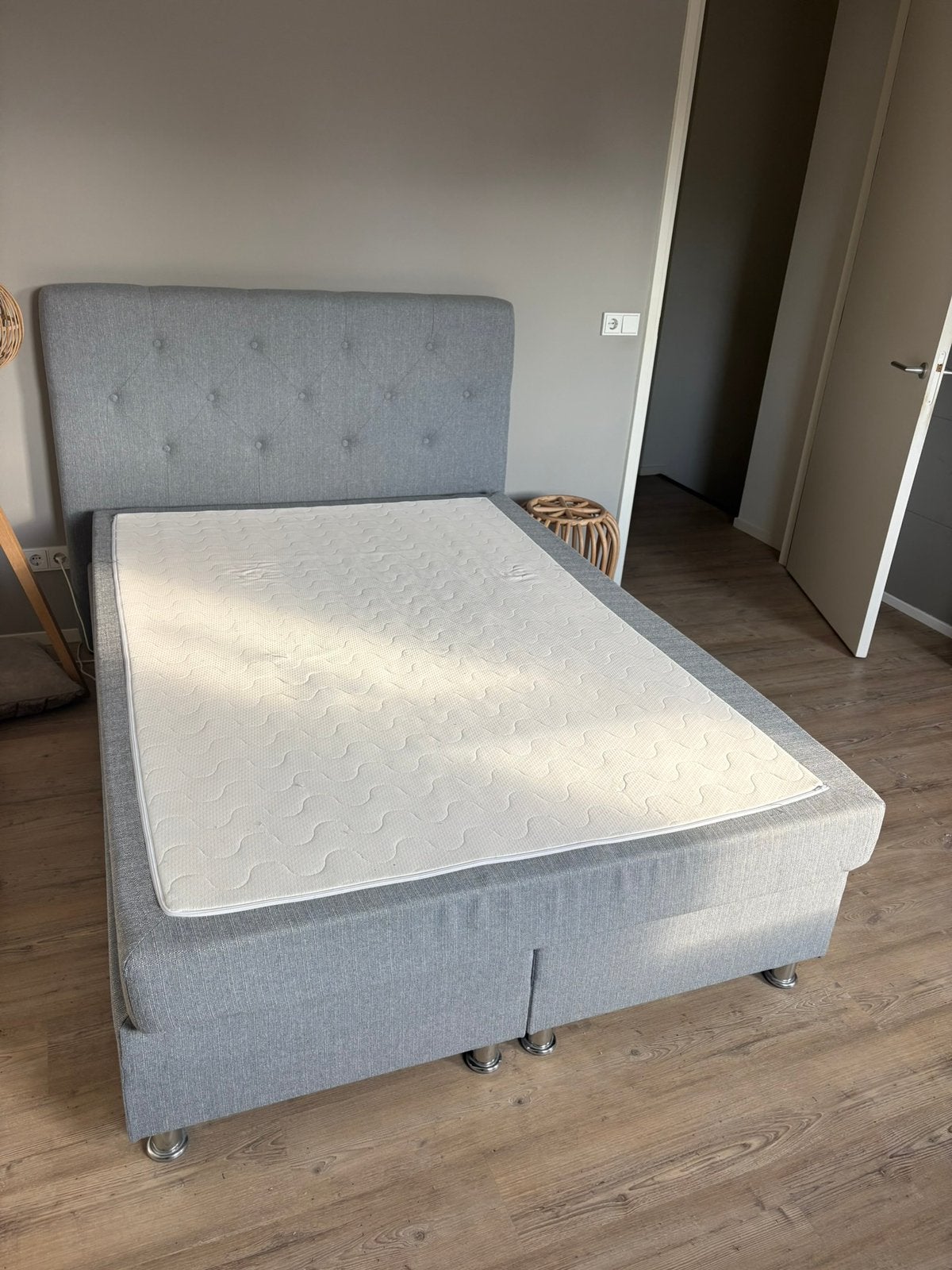 Boxspring 140x200cm, Ophalen, Gebruikt, Tweepersoons, 140 cm
